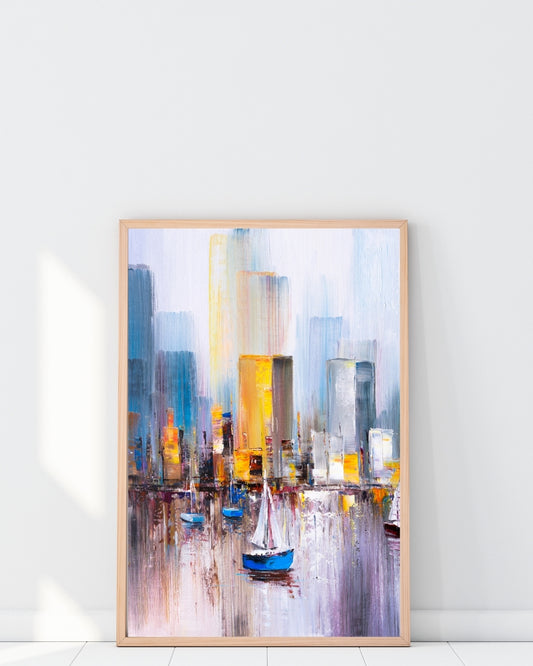 Elegant Boat Wall Art by Aab Inspire