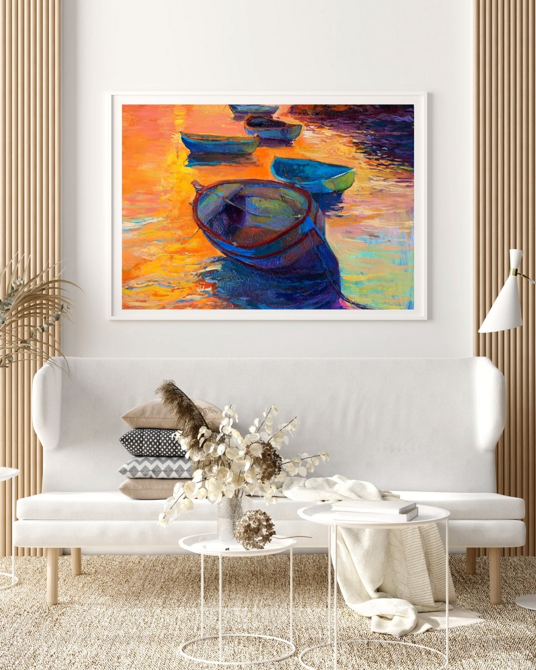 Serene Boat Wall Art by Aab Inspire