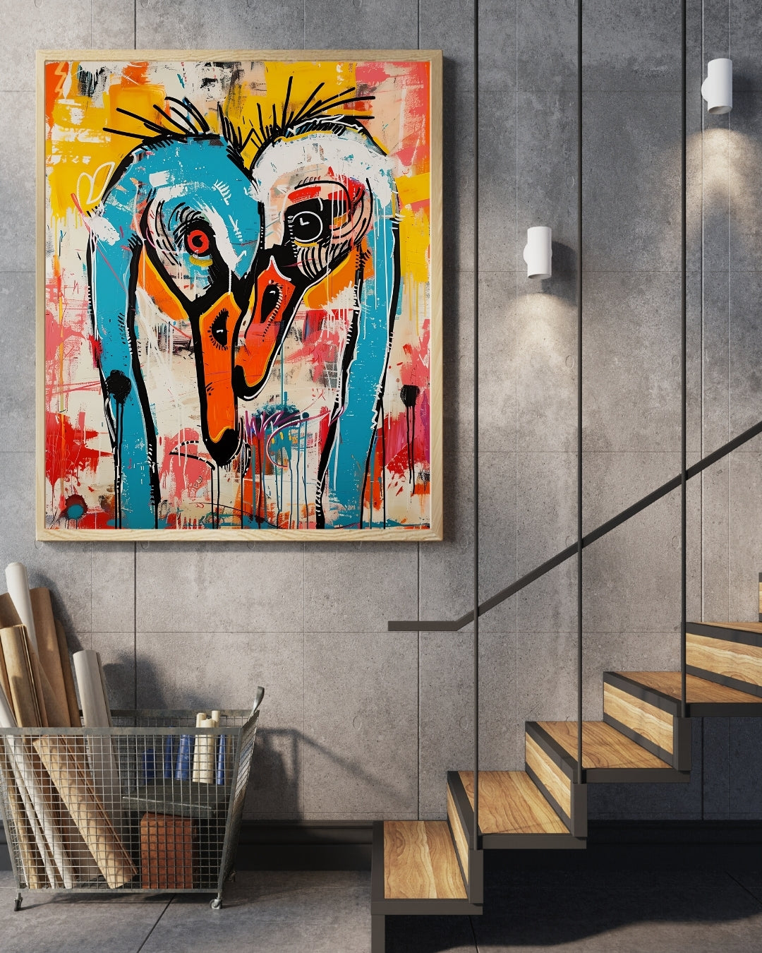 Minimalist Swan Animal Wall Art  by Aab Inspire