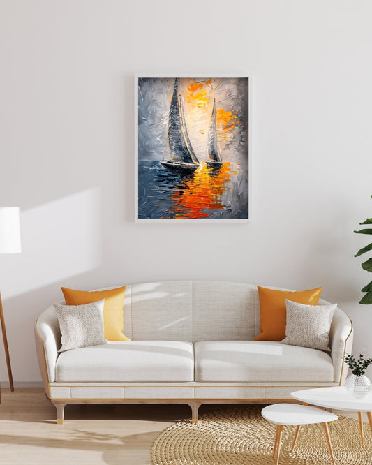 Vintage Boat Wall Art Decor by Aab Inspire