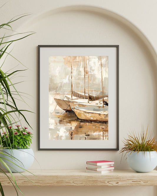 Abstract Boat Wall Art by Aab Inspire