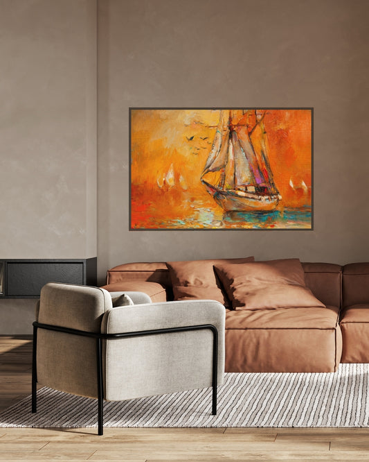 Large-Scale Boat Wall Art by Aab Inspire