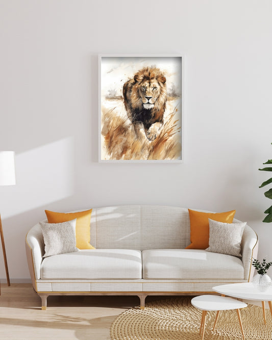 Realistic Lion Wall Art by Aab Inspire