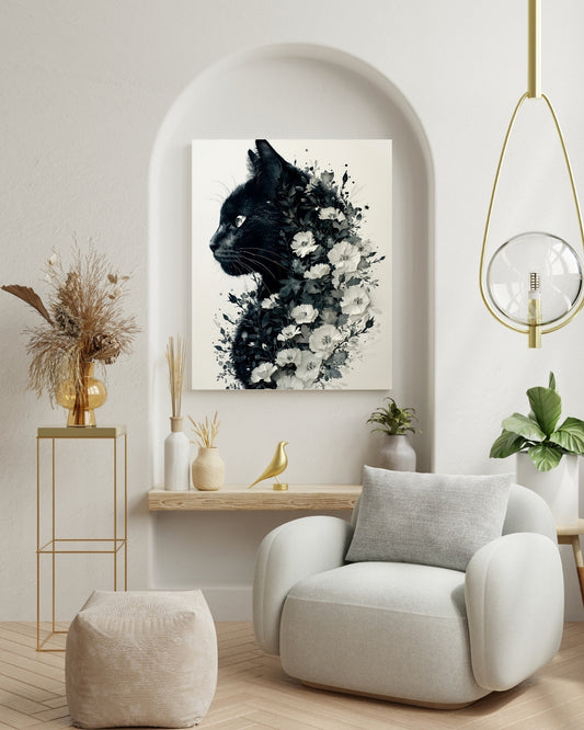 Minimalist Cat Wall Art by Aab Inspire