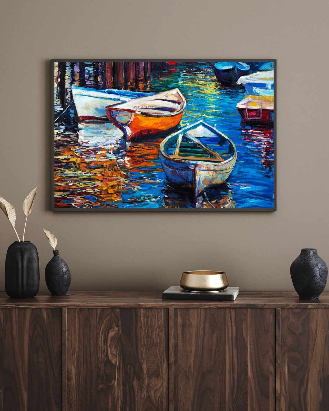 Beachside Boat Wall Art by Aab Inspire