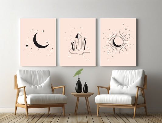 Sets of 3 Wall Art Creative Ideal for Living Area
