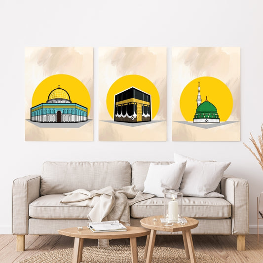 Sets of 3 Best Islamic Wall Art by Aab Inspire
